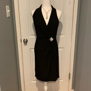 WHBM halter/sleeveless black dress
